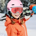 outdoormaster children's ski helmet, snowboard helmet for boys & girls, robust pc shell & eps foam, 12 ventilation holes, adjustable snow sports helmet, certified snow sports and snowboard helmet glossy pink,48 52cm x small