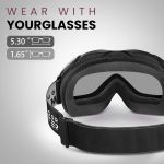 outdoormaster otg ski goggles over glasses ski/snowboard goggles for men, women & youth 100% uv protection 01vlt 10％ om 5