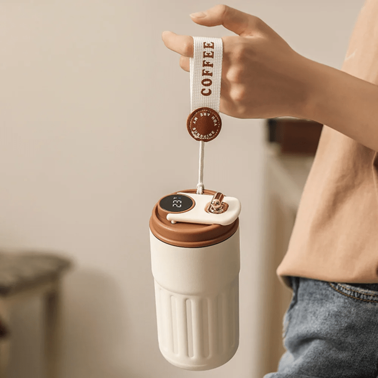 450ml thermal led temperature display smart coffee cup insulated drink tumbler blue 450ml thermal led temperature display smart coffee cup insulated drink tumbler blue