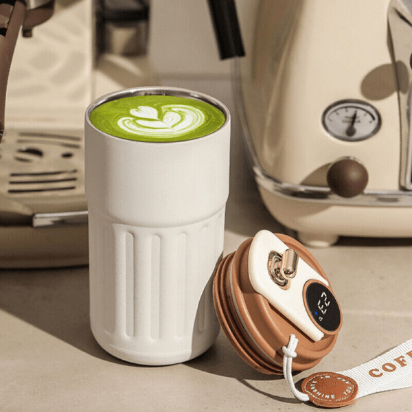 450ml thermal led temperature display smart coffee cup insulated drink tumbler red 450ml thermal led temperature display smart coffee cup insulated drink tumbler red