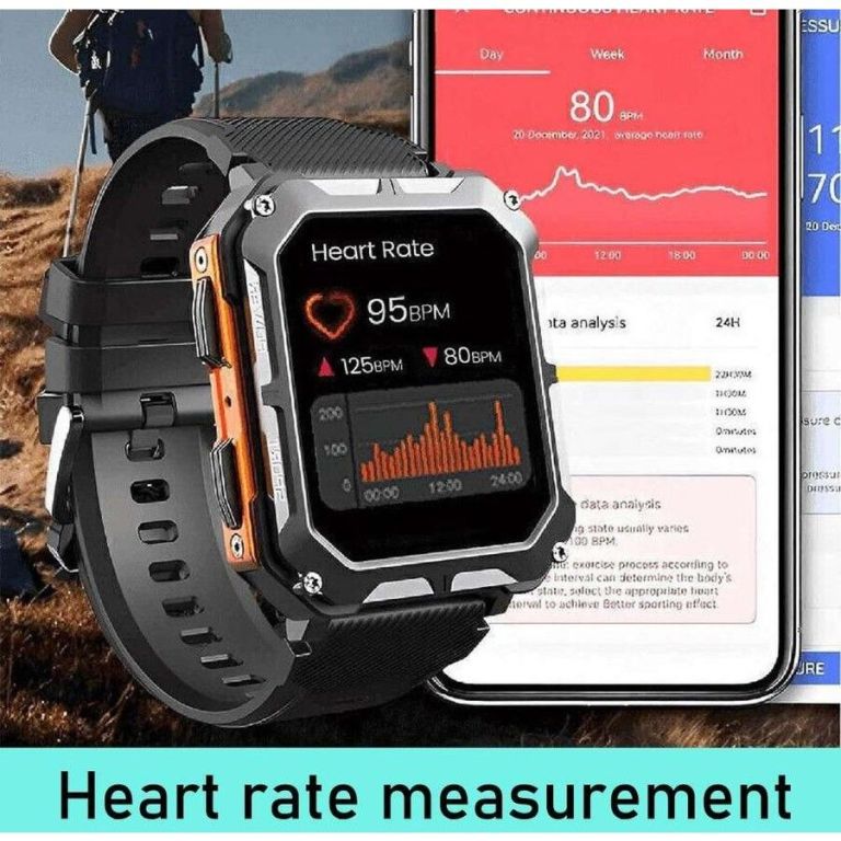njord gear indestructible tactical smartwatch – military grade & rugged orange
