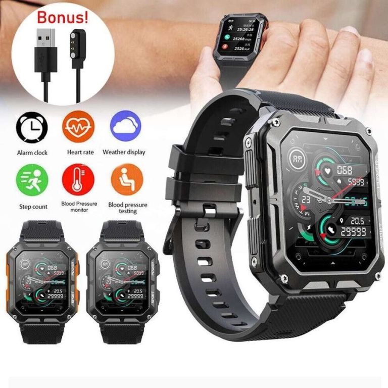 njord gear indestructible tactical smartwatch – military grade & rugged orange