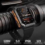 njord gear indestructible tactical smartwatch – military grade & rugged orange