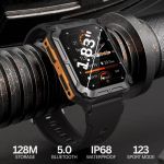 njord gear indestructible tactical smartwatch – military grade & rugged orange
