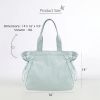 lightweight nylon shopper tote bag 18l side cinch shoulder bag black lightweight nylon shopper tote bag 18l side cinch shoulder bag black