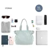 lightweight nylon shopper tote bag 18l side cinch shoulder bag mint