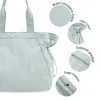 lightweight nylon shopper tote bag 18l side cinch shoulder bag mint