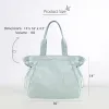 lightweight nylon shopper tote bag 18l side cinch shoulder bag mint
