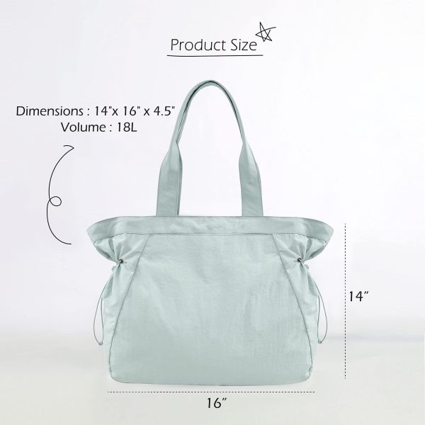 lightweight nylon shopper tote bag 18l side cinch shoulder bag pink lightweight nylon shopper tote bag 18l side cinch shoulder bag pink