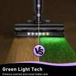 cordless vacuum cleaner, 10 in 1 stick vacuum with powerful suction, hose, green led light, anti tangle brush, 55kpa lightweight rechargeable vacuum cleaner for home, hardwood floors, carpets, pet hair.