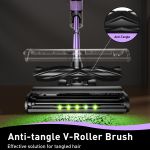 cordless vacuum cleaner, 10 in 1 stick vacuum with powerful suction, hose, green led light, anti tangle brush, 55kpa lightweight rechargeable vacuum cleaner for home, hardwood floors, carpets, pet hair.
