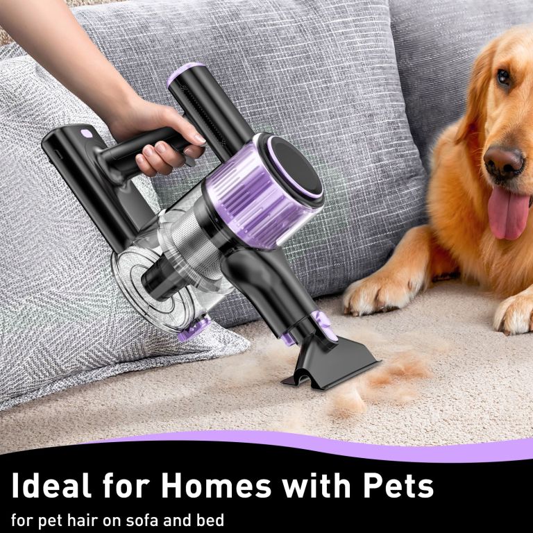 cordless vacuum cleaner, 10 in 1 stick vacuum with powerful suction, hose, green led light, anti tangle brush, 55kpa lightweight rechargeable vacuum cleaner for home, hardwood floors, carpets, pet hair.