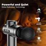 velora mini massage gun deep tissue percussion massager for neck back shoulder leg foot 6 heads usb c rechargeable grey