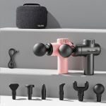 velora mini massage gun deep tissue percussion massager for neck back shoulder leg foot 6 heads usb c rechargeable grey