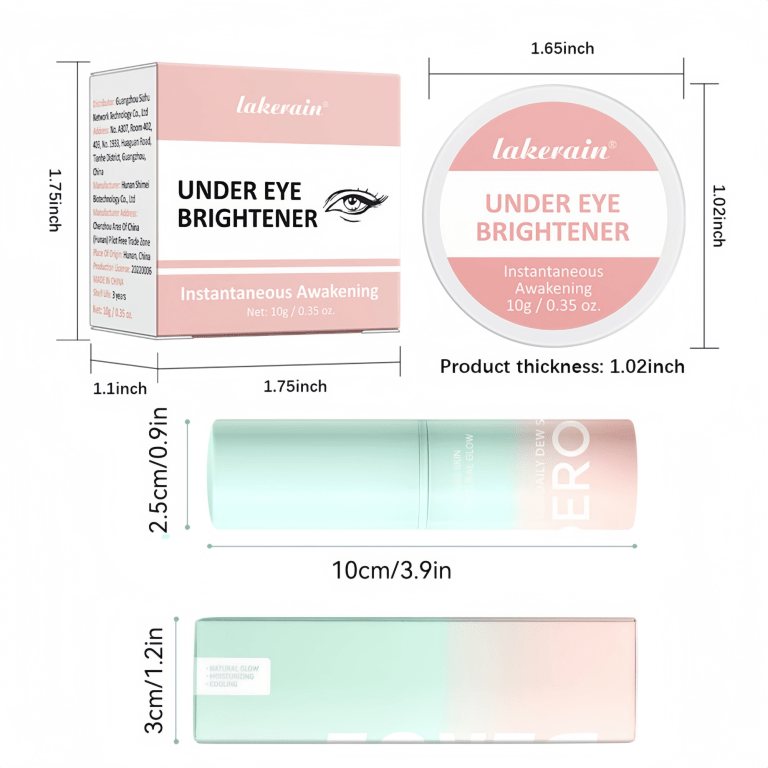 eye brightening concealer&multi hydrating moisturizing stick set,reduce wrinkle,conceal dark circles, colour correcting eye&facial serum balm