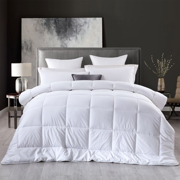 royal comfort 260gsm deluxe eco silk touch quilt 100% cotton cover double white royal comfort 260gsm deluxe eco silk touch quilt 100% cotton cover double white