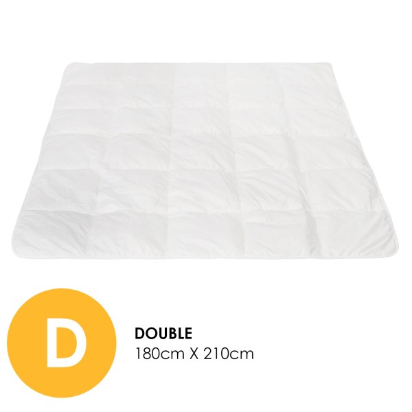 royal comfort 260gsm deluxe eco silk touch quilt 100% cotton cover double white royal comfort 260gsm deluxe eco silk touch quilt 100% cotton cover double white