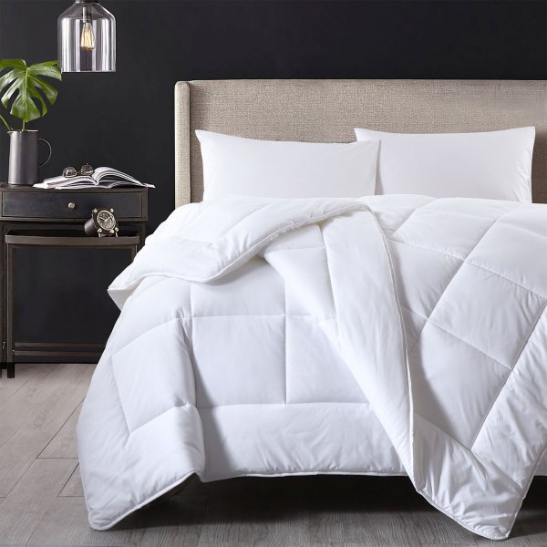 royal comfort 260gsm deluxe eco silk touch quilt 100% cotton cover double white royal comfort 260gsm deluxe eco silk touch quilt 100% cotton cover double white