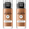 2x revlon 30ml colorstay makeup for normal/dry skin caramel 400