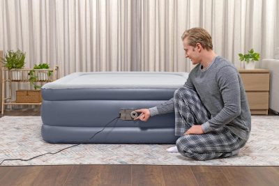 bestway 2.03m x 1.52m x 51cm tritech air inflatable mattress queen built in ac pump bestway 2.03m x 1.52m x 51cm tritech air inflatable mattress queen built in ac pump
