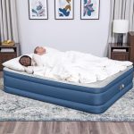 bestway 2.03m x 1.52m x 46cm fortech snugable top air inflatable mattress queen built in ac pump