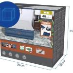 bestway 2.03m x 1.52m x 46cm fortech snugable top air inflatable mattress queen built in ac pump