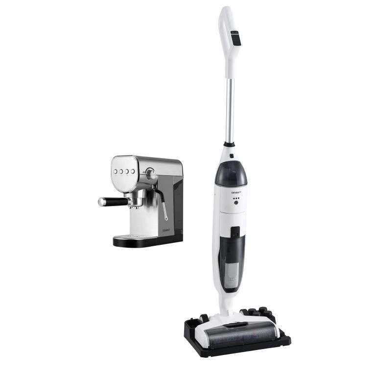 devanti cordless wet dry vacuum mop plus coffee maker machine espresso
