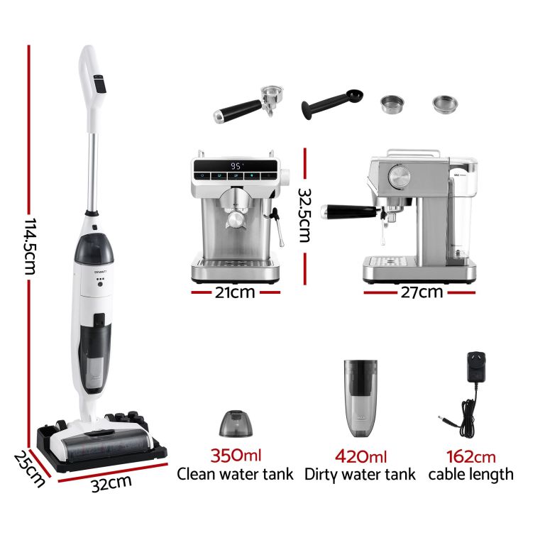 devanti cordless wet dry vacuum mop plus coffee maker machine espresso devanti cordless wet dry vacuum mop plus coffee maker machine espresso