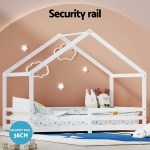 artiss bed frame wooden kids single house frame white amos artiss bed frame wooden kids single house frame white amos