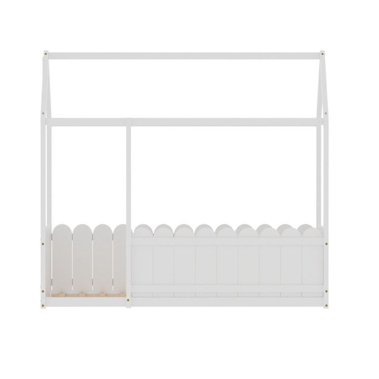 artiss bed frame wooden kids house single frame white kori