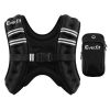everfit 8kg weighted vest men women, reflective running vest with armband pouch