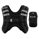 everfit 8kg weighted vest men women, reflective running vest with armband pouch everfit 8kg weighted vest men women, reflective running vest with armband pouch