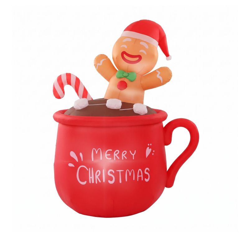 jingle jollys christmas inflatable cup 1.8m height led outdoor decorations illuminated