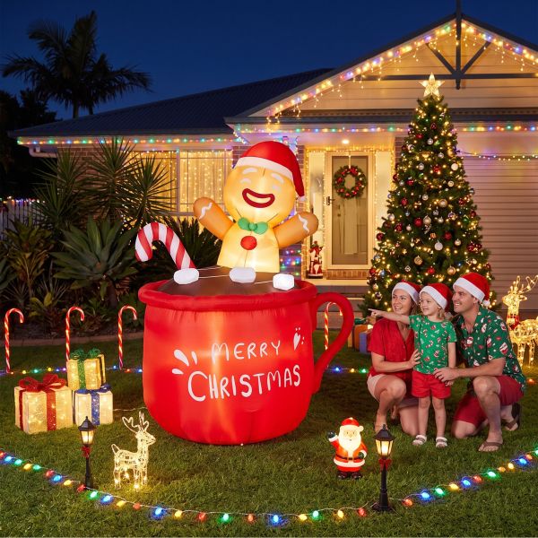 jingle jollys christmas inflatable cup 1.8m height led outdoor decorations illuminated jingle jollys christmas inflatable cup 1.8m height led outdoor decorations illuminated