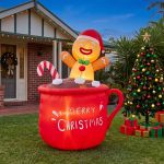 jingle jollys christmas inflatable cup 1.8m height led outdoor decorations illuminated
