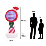 jingle jollys christmas inflatable pole 1.8m height led outdoor decorations illuminated