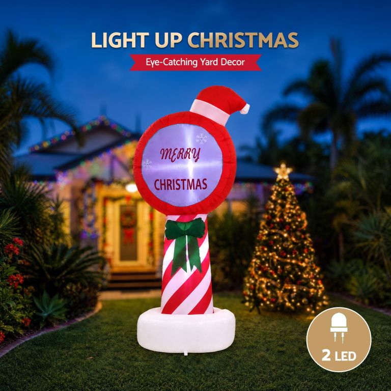 jingle jollys christmas inflatable pole 1.8m height led outdoor decorations illuminated