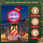 jingle jollys christmas inflatable pole 1.8m height led outdoor decorations illuminated