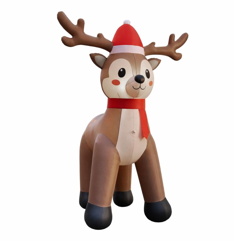 jingle jollys christmas inflatable reindeer 2.5m illuminated decorations