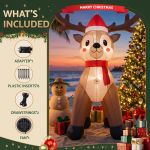 jingle jollys christmas inflatable reindeer 2.5m illuminated decorations