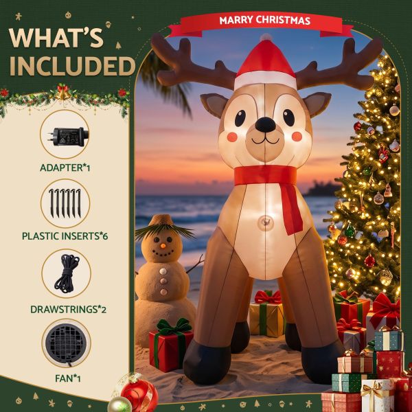 jingle jollys christmas inflatable reindeer 2.5m illuminated decorations jingle jollys christmas inflatable reindeer 2.5m illuminated decorations