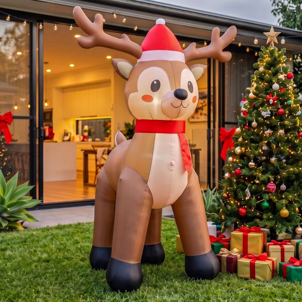 jingle jollys christmas inflatable reindeer 2.5m illuminated decorations jingle jollys christmas inflatable reindeer 2.5m illuminated decorations