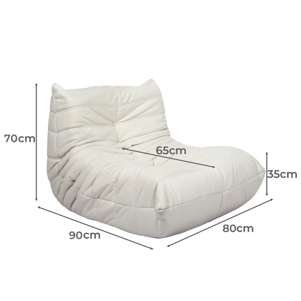 levede floor chair caterpillar sofa beige