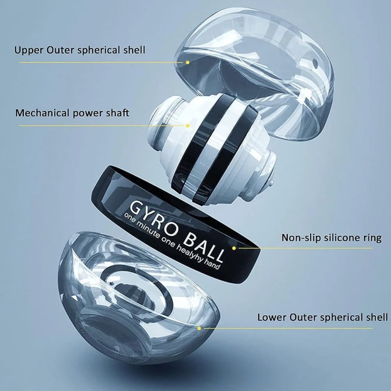self starting wrist gyro ball power trainer forearm exerciser wrist strengthening device for arm and finger muscle training Self-Starting Wrist Gyro Ball Power Trainer Forearm Exerciser - Wrist Strengthening Device for Arm And Finger Muscle Training 4