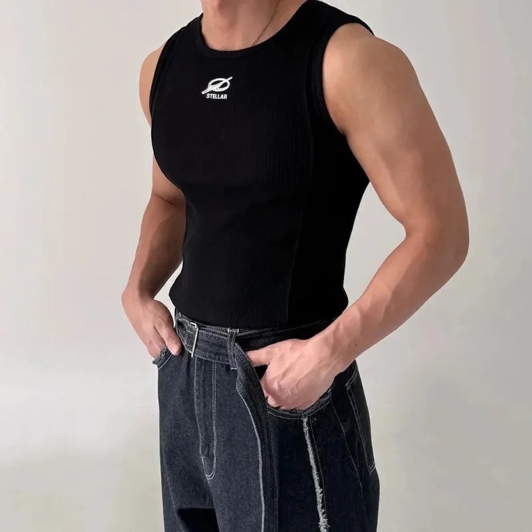 Mens Vest Slim Fitness Sports Casual Tank Top Spring Summer Plain Simple Gym Jogging Sleeveless Top Men'S Clothing 2025 New 3