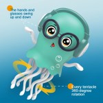 An Electrically-Powered Crawling Dancing Jellyfish Toy, An Octopus With Automatic Obstacle Sensor, Intelligent LED Lights and Mu 4