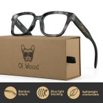 Oi Wood High Quality Far Sight Optic Men Anti Blue Light Presbyopia Eyewear Reading Glasses with Diopter +0+1.0 +1.5 +2.0 +2.5