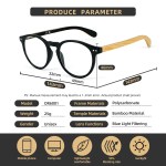 bamboo wood reading glasses for men and women retro round anti blue light presbyopia glasses 0 +100 +150 +250 Bamboo wood Reading Glasses For Men And Women Retro Round Anti blue Light Presbyopia Glasses 0 +100 +150 +250 6