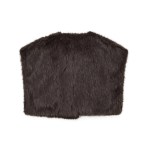 Zevity 2026 Women Fashion Solid Color Faux Fur Effective Open Stitching Cape Vest Jacket Lady Winter Short WaistCoat Tops CT9511 3