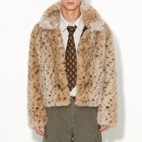 mens faux fur leopard print soft fluffy overcoat winter fashion warm plush heavyweight comfort long coat men's clothing 2026 new Mens Faux Fur Leopard Print Soft Fluffy Overcoat Winter Fashion Warm Plush Heavyweight Comfort Long Coat Men'S Clothing 2026 New